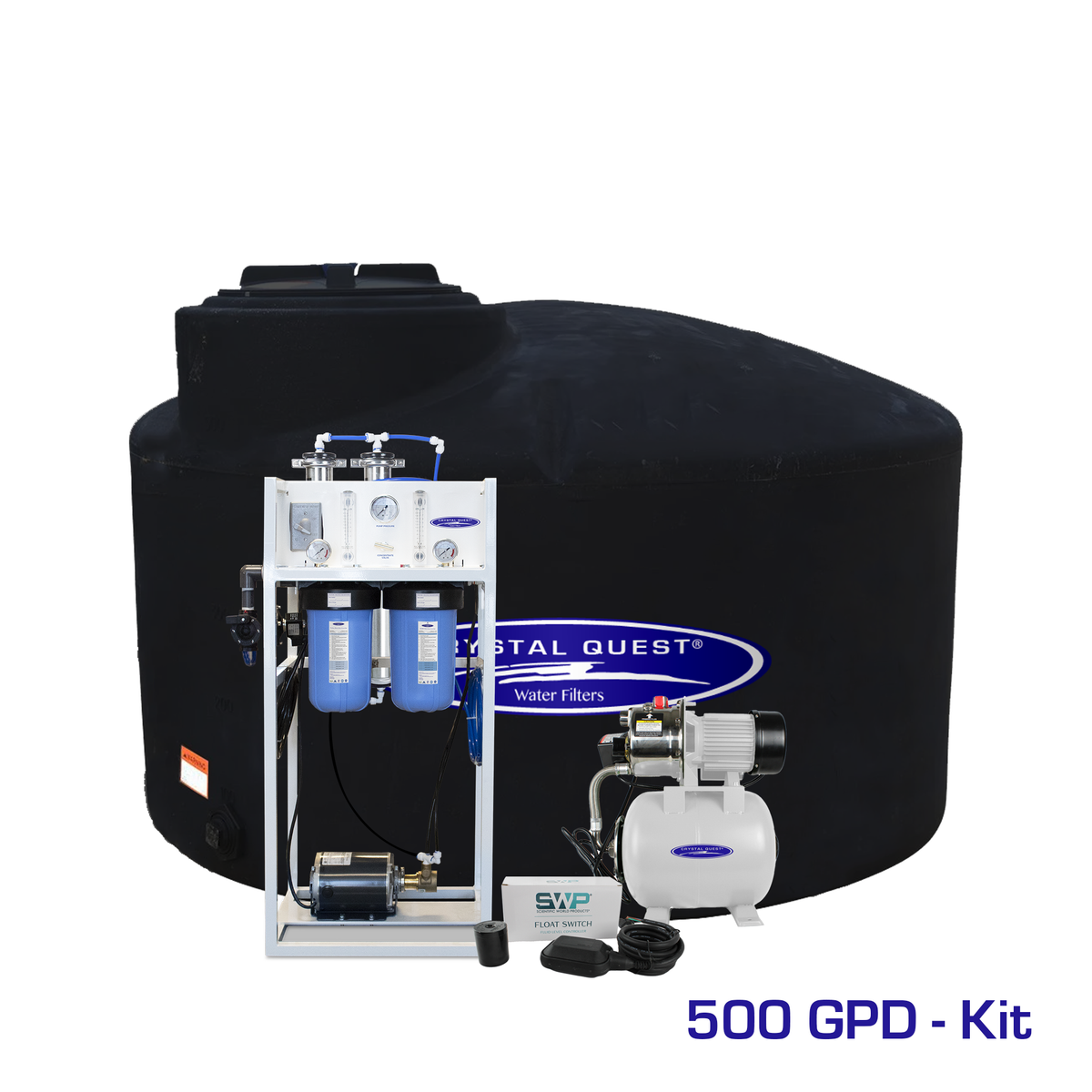 500 GPD / Add Storage Tank Kit (550 Gal) Commercial Mid-Flow Reverse Osmosis System (500-7000 GPD) - Commercial - Crystal Quest