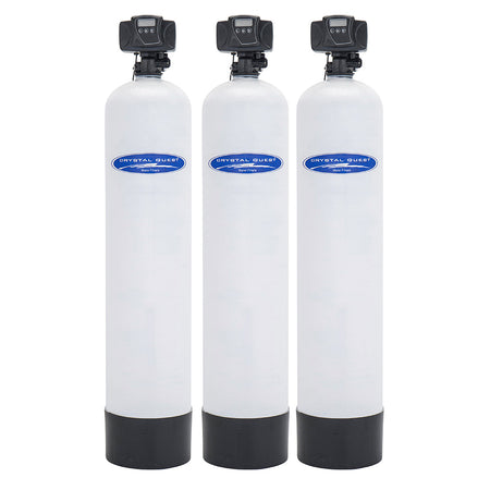 Fiberglass / SMART + Fluoride + Softener / Automatic Whole House Inline Water Filter - Whole House Water Filters - Crystal Quest