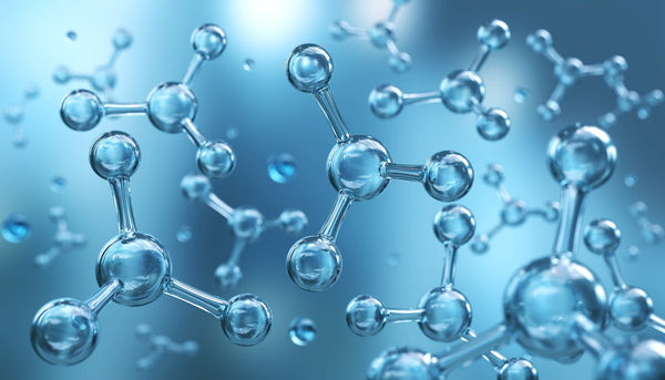 Rendering of contaminant molecules that reverse osmosis membranes remove from drinking water