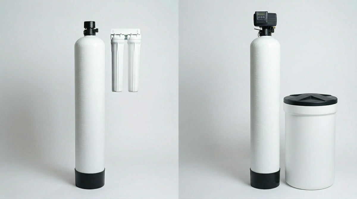 Salt-free water conditioner vs salt-based water softener side by side comparison