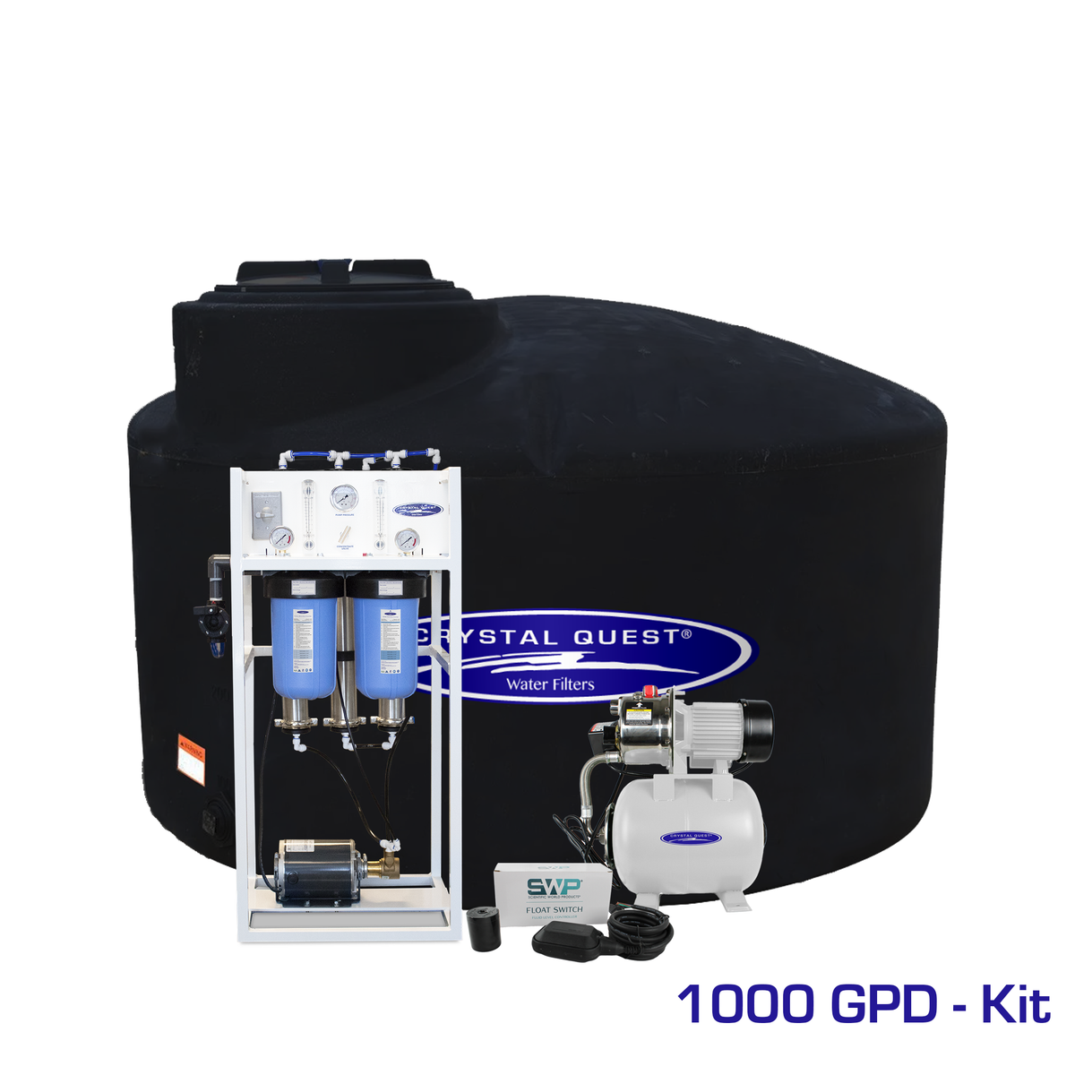 1,000 GPD / Add Storage Tank Kit (550 Gal) Commercial Mid-Flow Reverse Osmosis System (500-7000 GPD) - Commercial - Crystal Quest