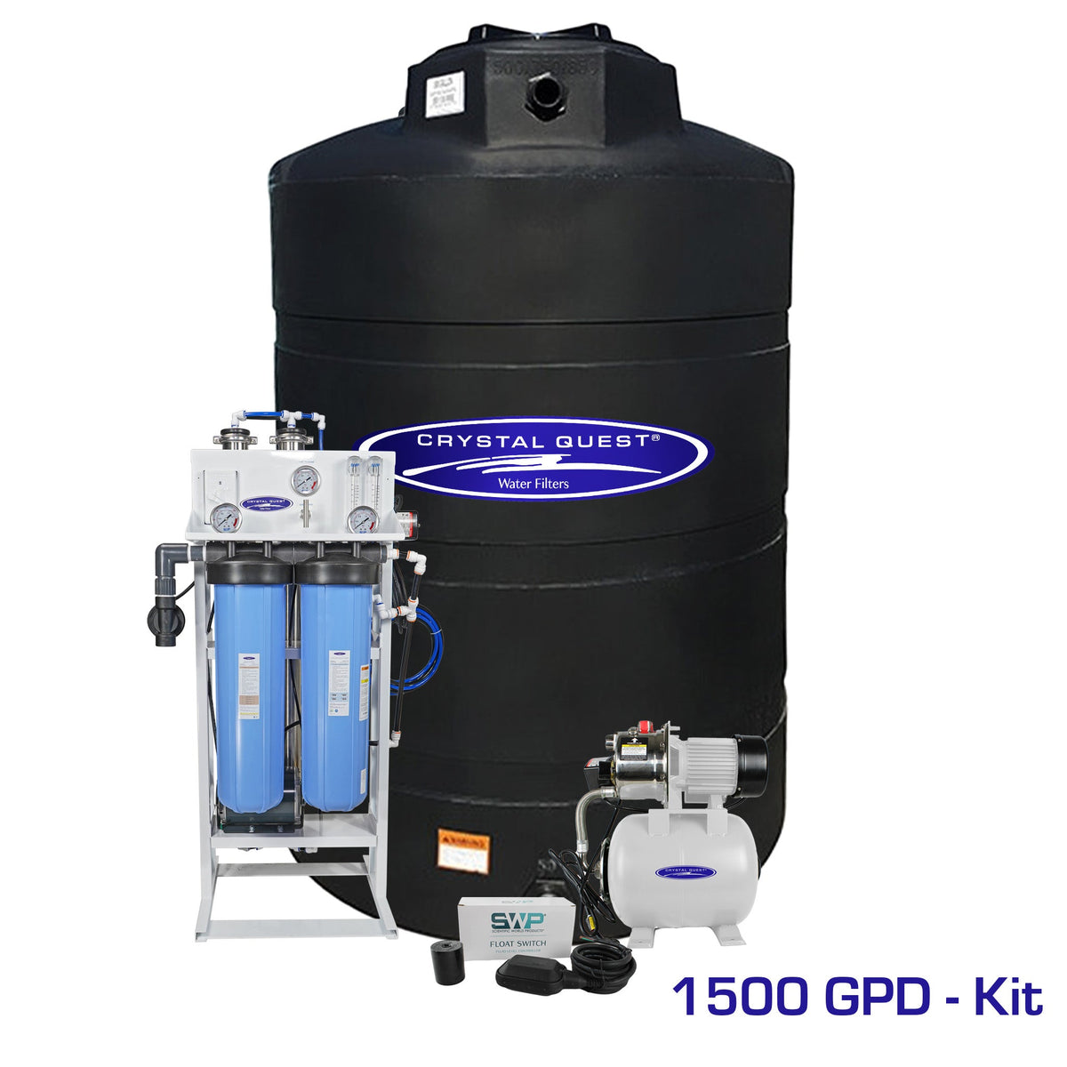 1500 GPD / Add Storage Tank Kit (550 Gal) Whole House Reverse Osmosis System - Reverse Osmosis System - Crystal Quest