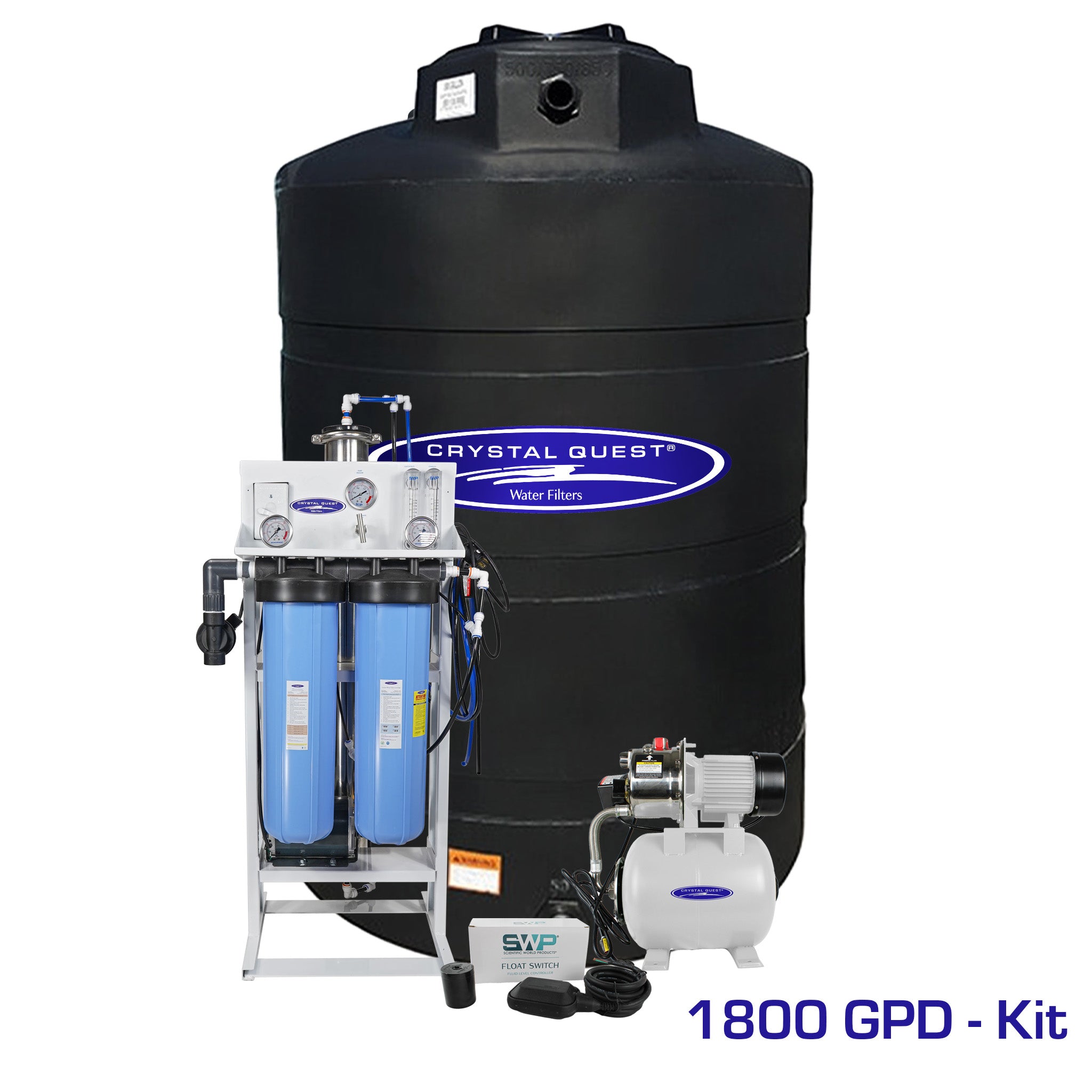 1800 GPD / Add Storage Tank Kit (550 Gal) Whole House Reverse Osmosis System - Reverse Osmosis System - Crystal Quest