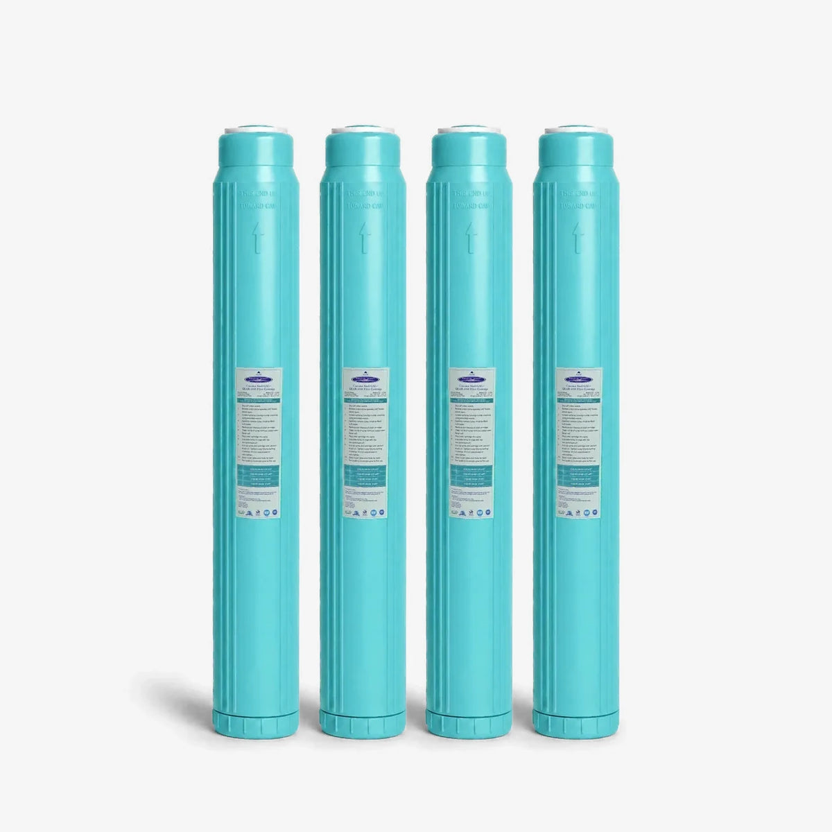 2-7/8” x 20” / Pack of 4 GAC Filter Cartridge (Coconut Shell Granular Activated Carbon) - Water Filter Cartridges - Crystal Quest®