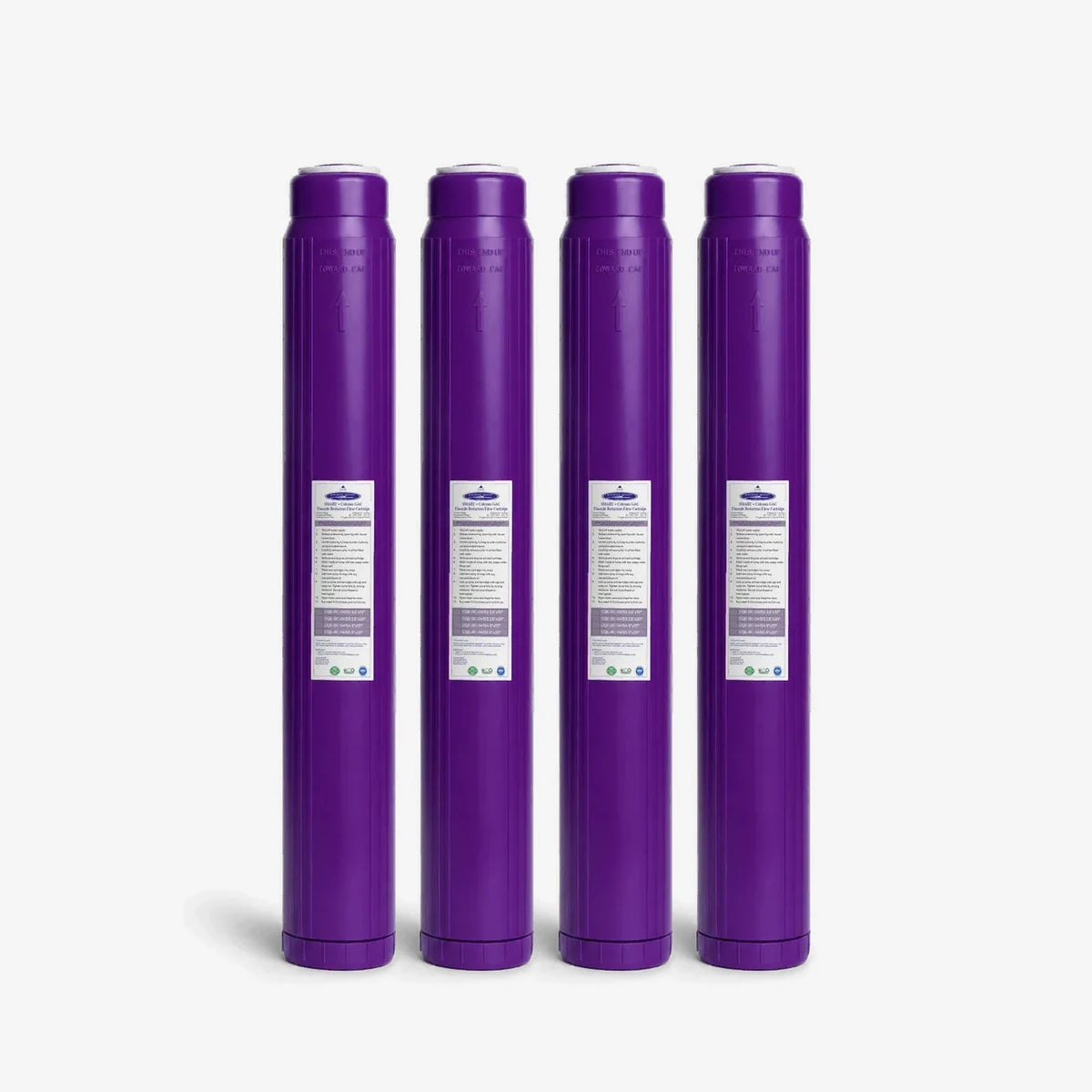 2-7/8” x 20” / Pack of 4 SMART + Calcium GAC Fluoride Reduction Cartridge - Water Filter Cartridges - Crystal Quest®