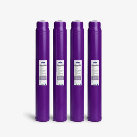 2-7/8” x 20” / Pack of 4 SMART + Calcium GAC Fluoride Reduction Cartridge - Water Filter Cartridges - Crystal Quest®
