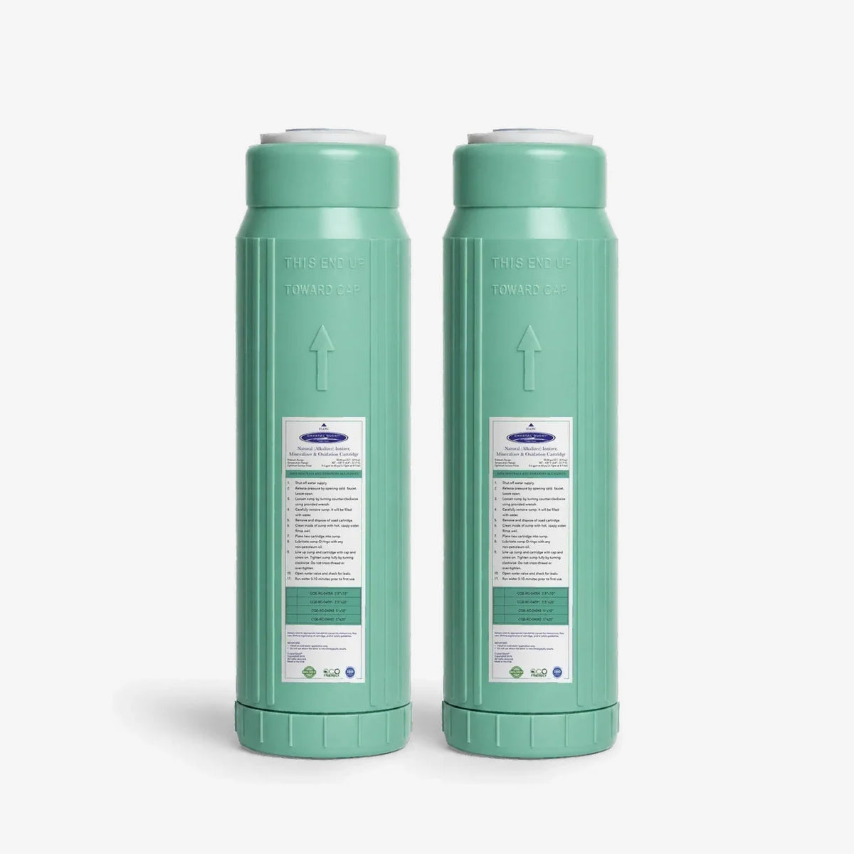 2-7/8” x 9-3/4” / Pack of 2 Alkalize/Ionizer, Mineralizer & Oxidation Cartridge - Water Filter Cartridges - Crystal Quest®