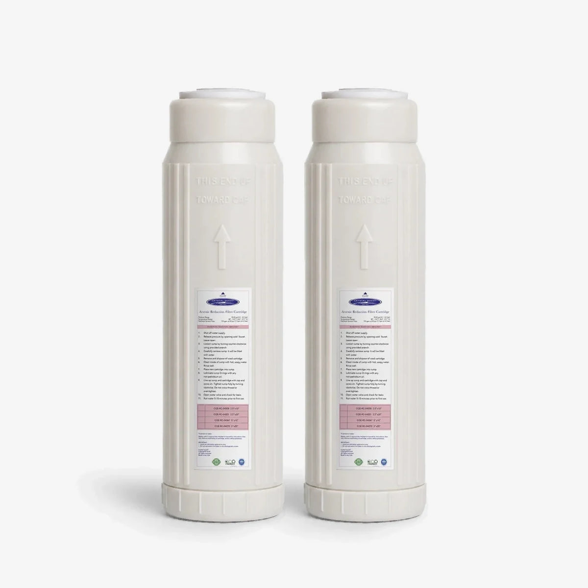 2-7/8" x 9-3/4" / Pack of 2 Arsenic Removal Filter Cartridge - Water Filter Cartridges - Crystal Quest®