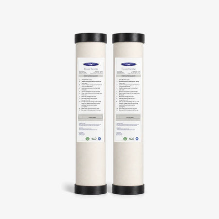 2-7/8" x 9-3/4" / Pack of 2 Ceramic Water Filter Cartridge - Water Filter Cartridges - Crystal Quest®