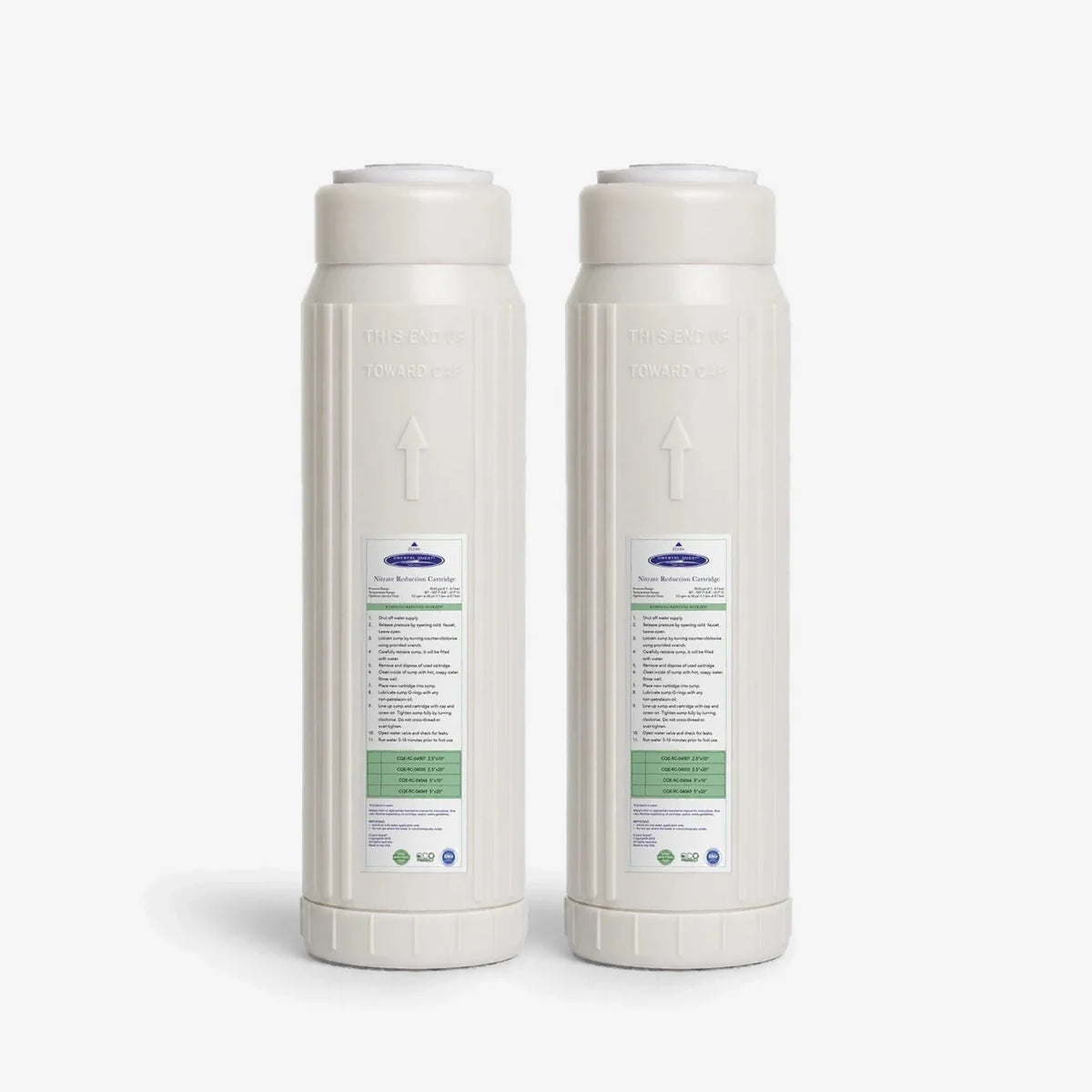 2-7/8" x 9-3/4" / Pack of 2 Nitrate Removal Filter Cartridge - Water Filter Cartridges - Crystal Quest®