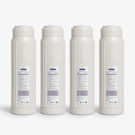 2-7/8" x 9-3/4" / Pack of 4 Aluminum Oxide Fluoride Reduction Filter Cartridge - Water Filter Cartridges - Crystal Quest®