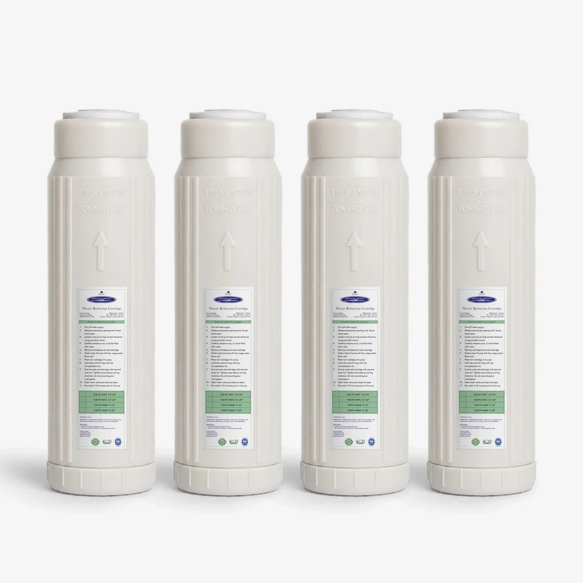 2-7/8" x 9-3/4" / Pack of 4 Nitrate Removal Filter Cartridge - Water Filter Cartridges - Crystal Quest®