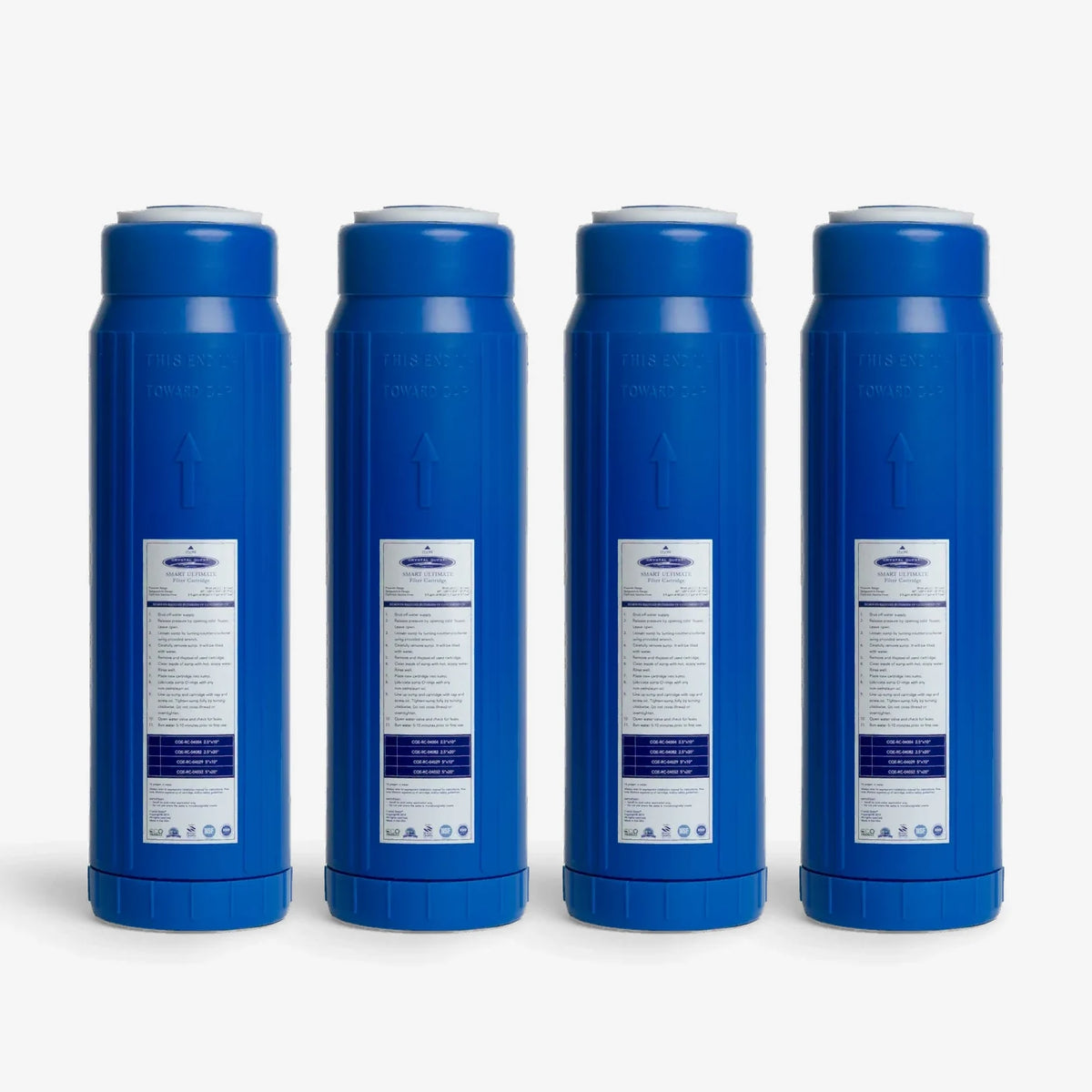 2-7/8" x 9-3/4" / SMART Ultimate / Pack of 4 SMART Filter Cartridge - Water Filter Cartridges - Crystal Quest®