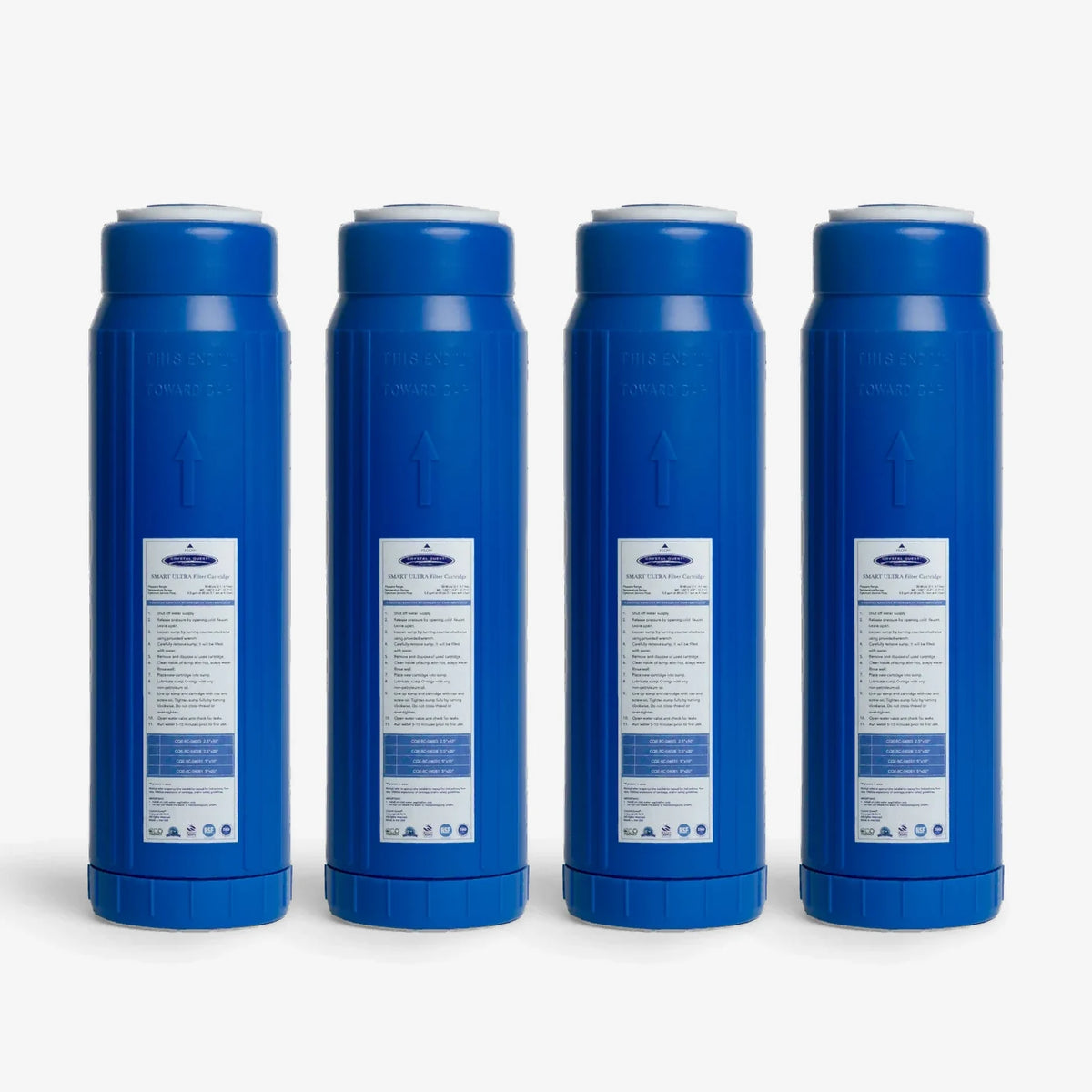 2-7/8" x 9-3/4" / SMART Ultra / Pack of 4 SMART Filter Cartridge - Water Filter Cartridges - Crystal Quest®