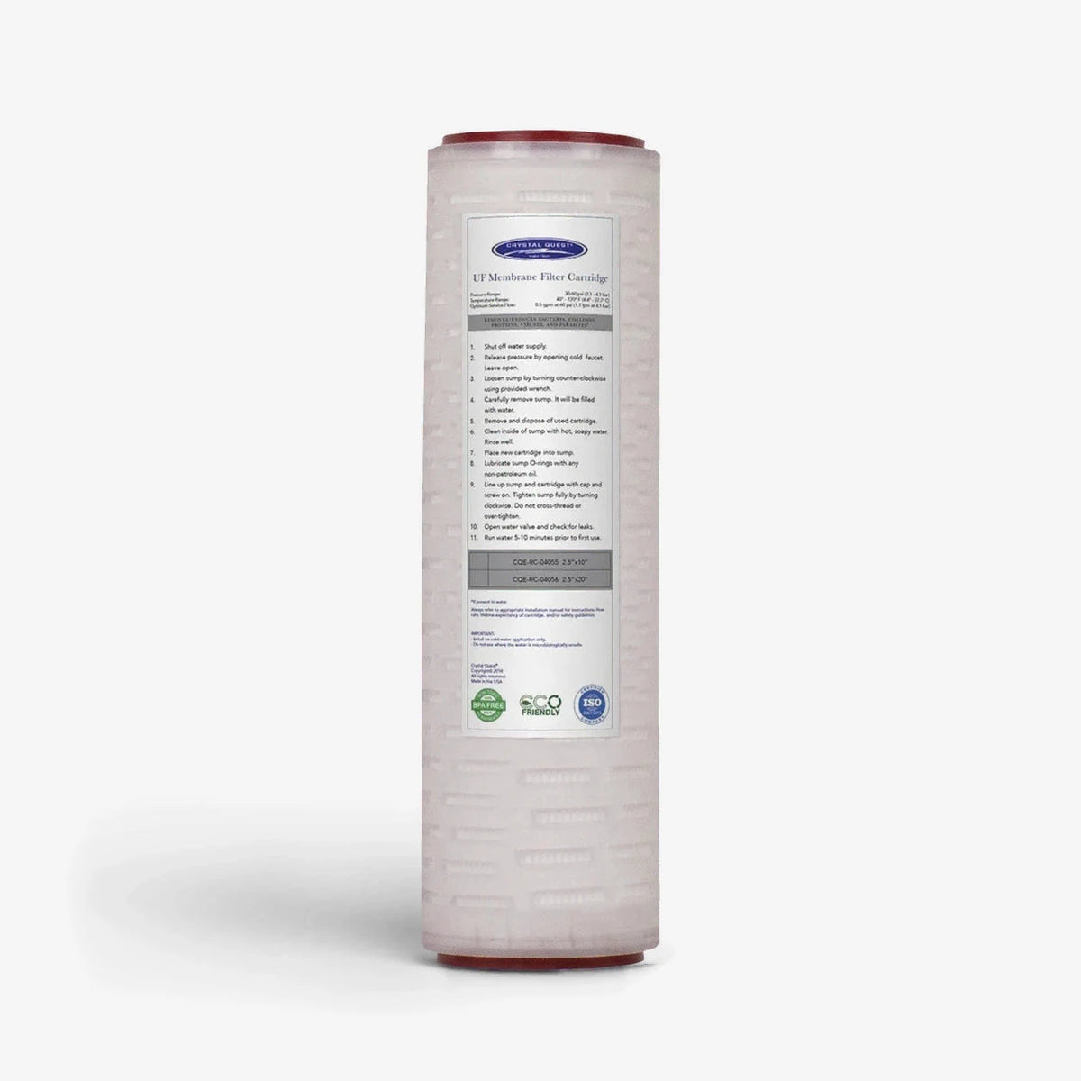 2-7/8" x 9-3/4" / Standard / Single Ultrafiltration (UF) Water Filter Membrane - Water Filter Cartridges - Crystal Quest®