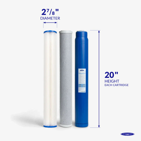 200/300 GPD Whole House RO Filter Pack - Water Filter Cartridges - Crystal Quest®