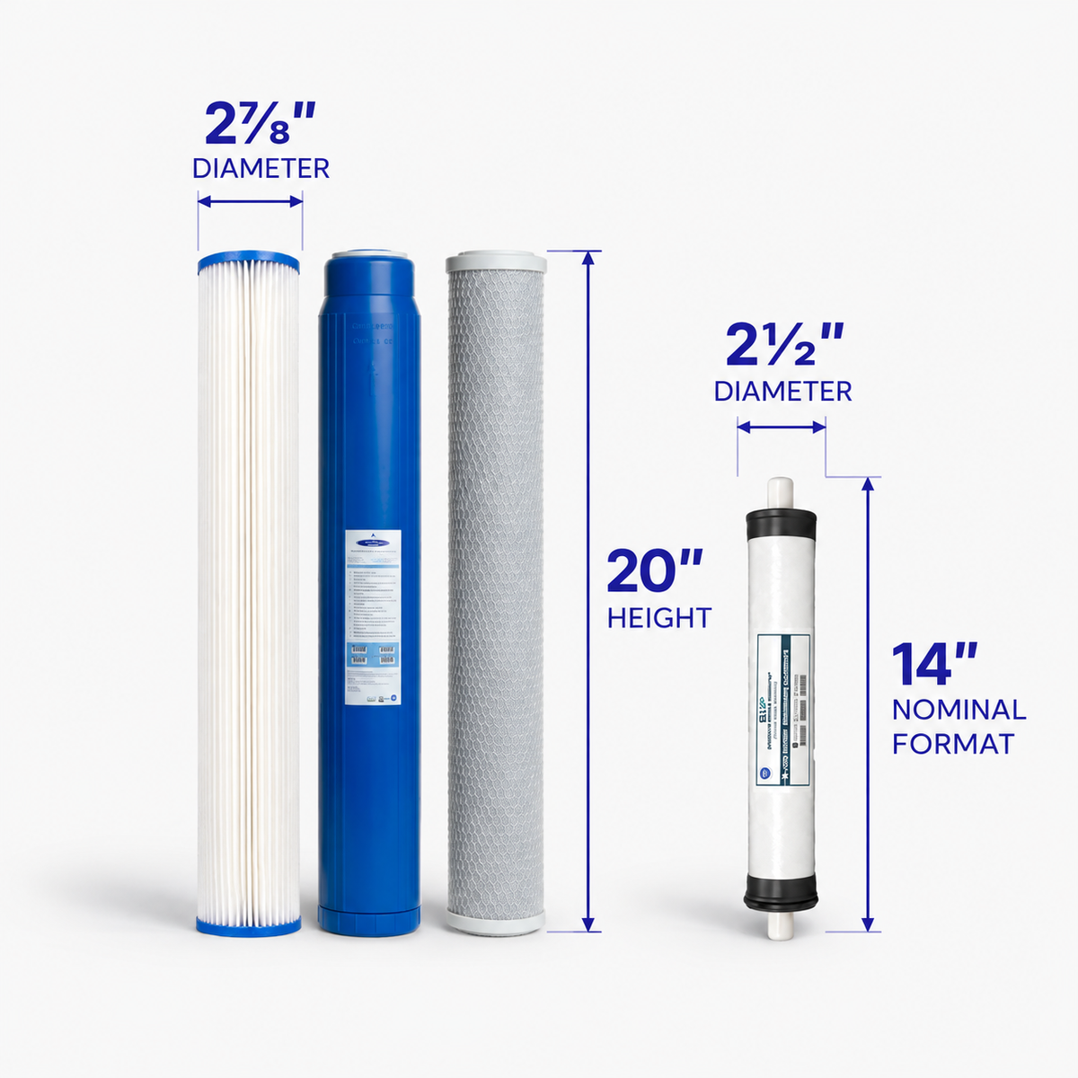 200-400 GPD Whole House RO Filter Pack - Water Filter Cartridges - Crystal Quest®