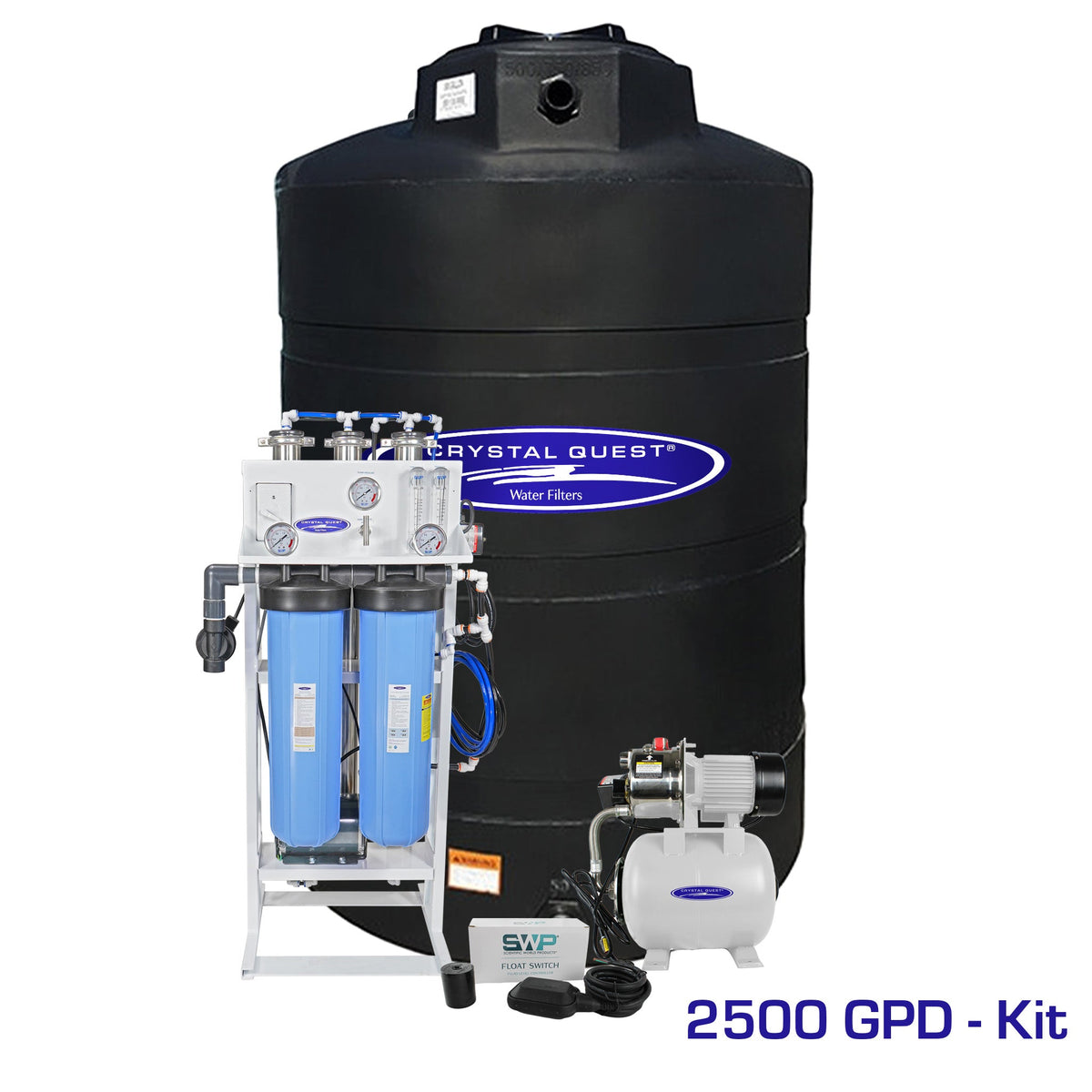 2500 GPD / Add Storage Tank Kit (550 Gal) Whole House Reverse Osmosis System - Reverse Osmosis System - Crystal Quest