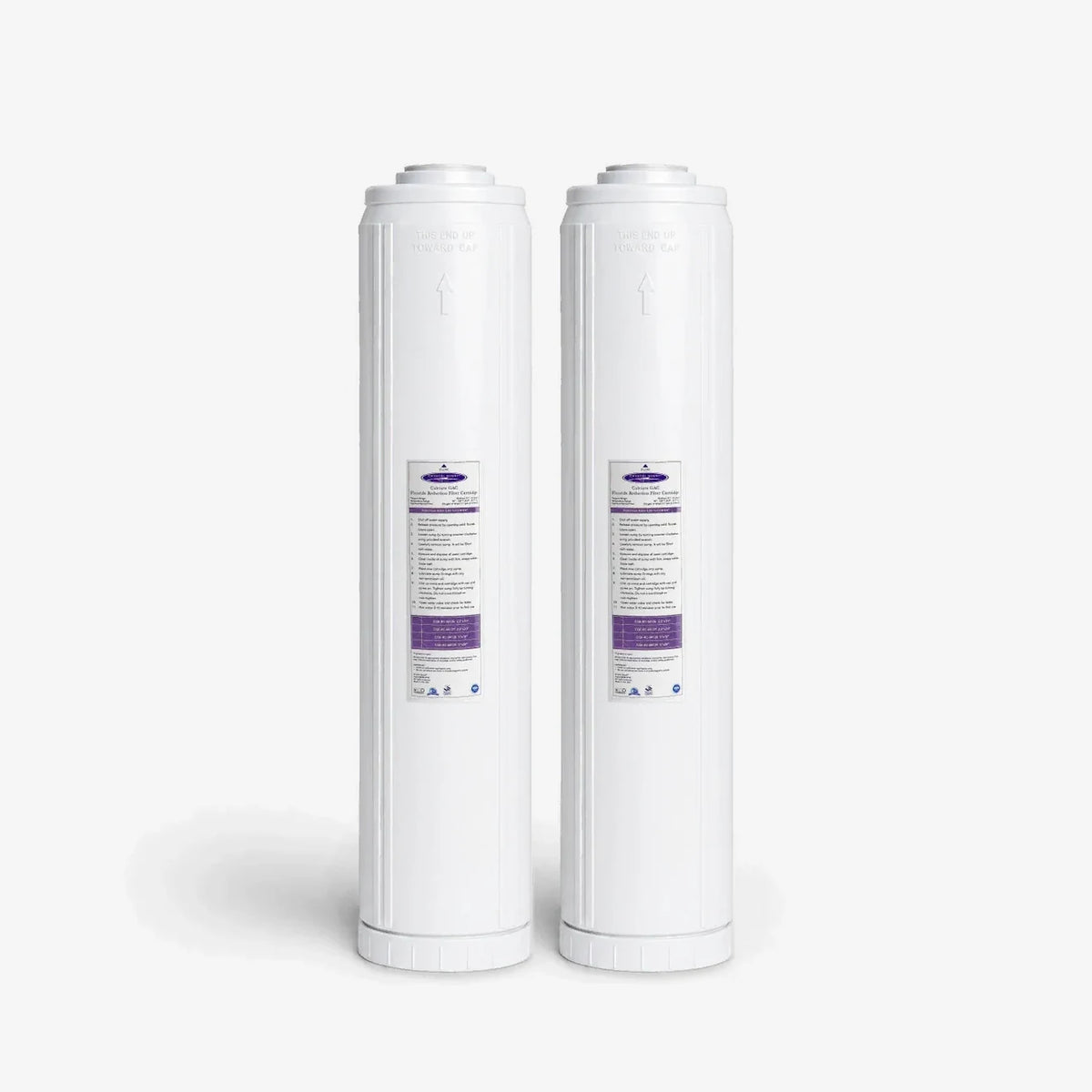 4-5/8" x 20" / Pack of 2 Calcium GAC Fluoride Reduction Filter Cartridge - Water Filter Cartridges - Crystal Quest®