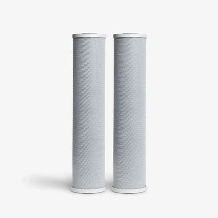 4-5/8" x 20" / Pack of 2 Coconut Based 5-Micron Carbon Block Filter Cartridge - Water Filter Cartridges - Crystal Quest®