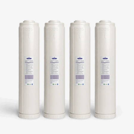 4-5/8” x 20” / Pack of 4 Aluminum Oxide Fluoride Reduction Filter Cartridge - Water Filter Cartridges - Crystal Quest®