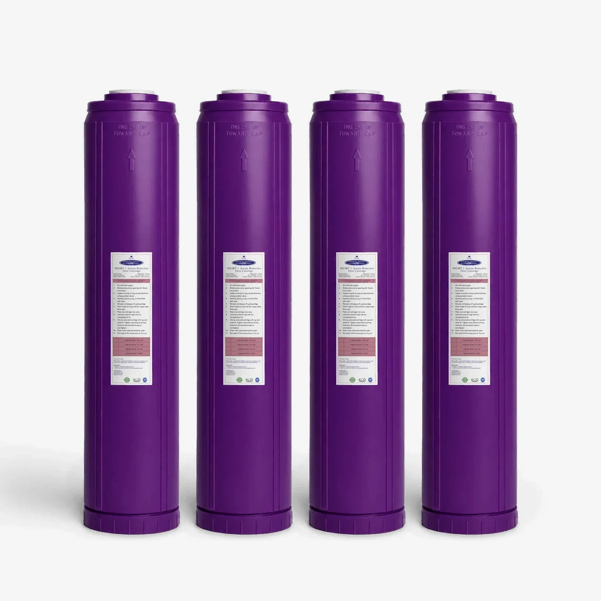 4-5/8” x 20” / Pack of 4 Arsenic Removal + SMART Filter Cartridge - Water Filter Cartridges - Crystal Quest®