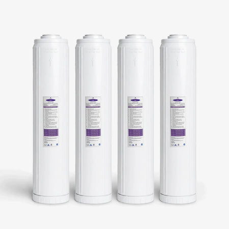4-5/8" x 20" / Pack of 4 Calcium GAC Fluoride Reduction Filter Cartridge - Water Filter Cartridges - Crystal Quest®