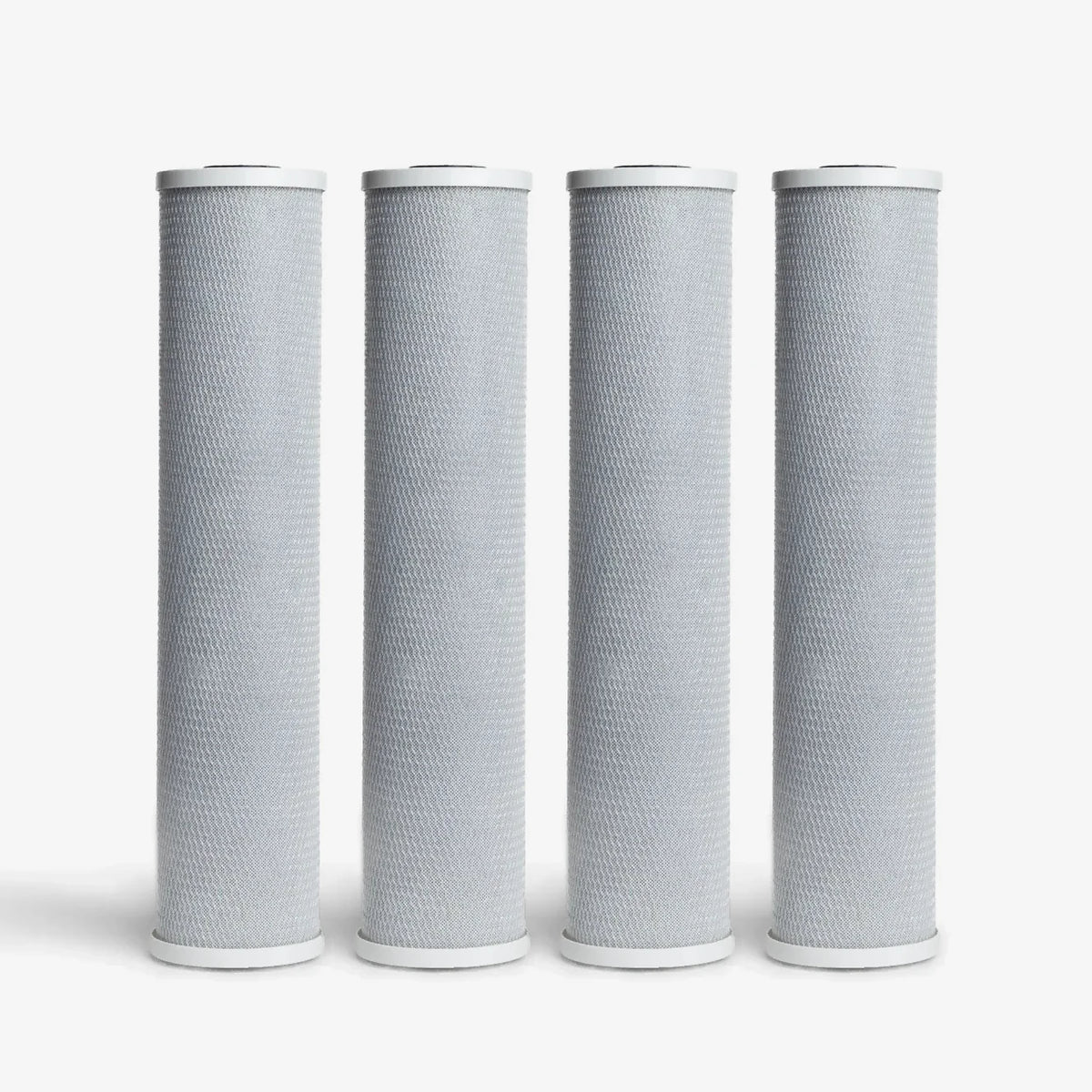 4-5/8" x 20" / Pack of 4 Coconut Based 5-Micron Carbon Block Filter Cartridge - Water Filter Cartridges - Crystal Quest®