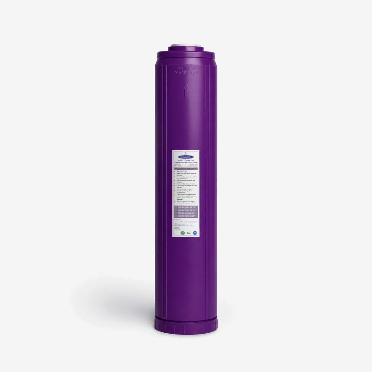 4-5/8” x 20” SMART + Calcium GAC Fluoride Reduction Cartridge - Water Filter Cartridges - Crystal Quest®