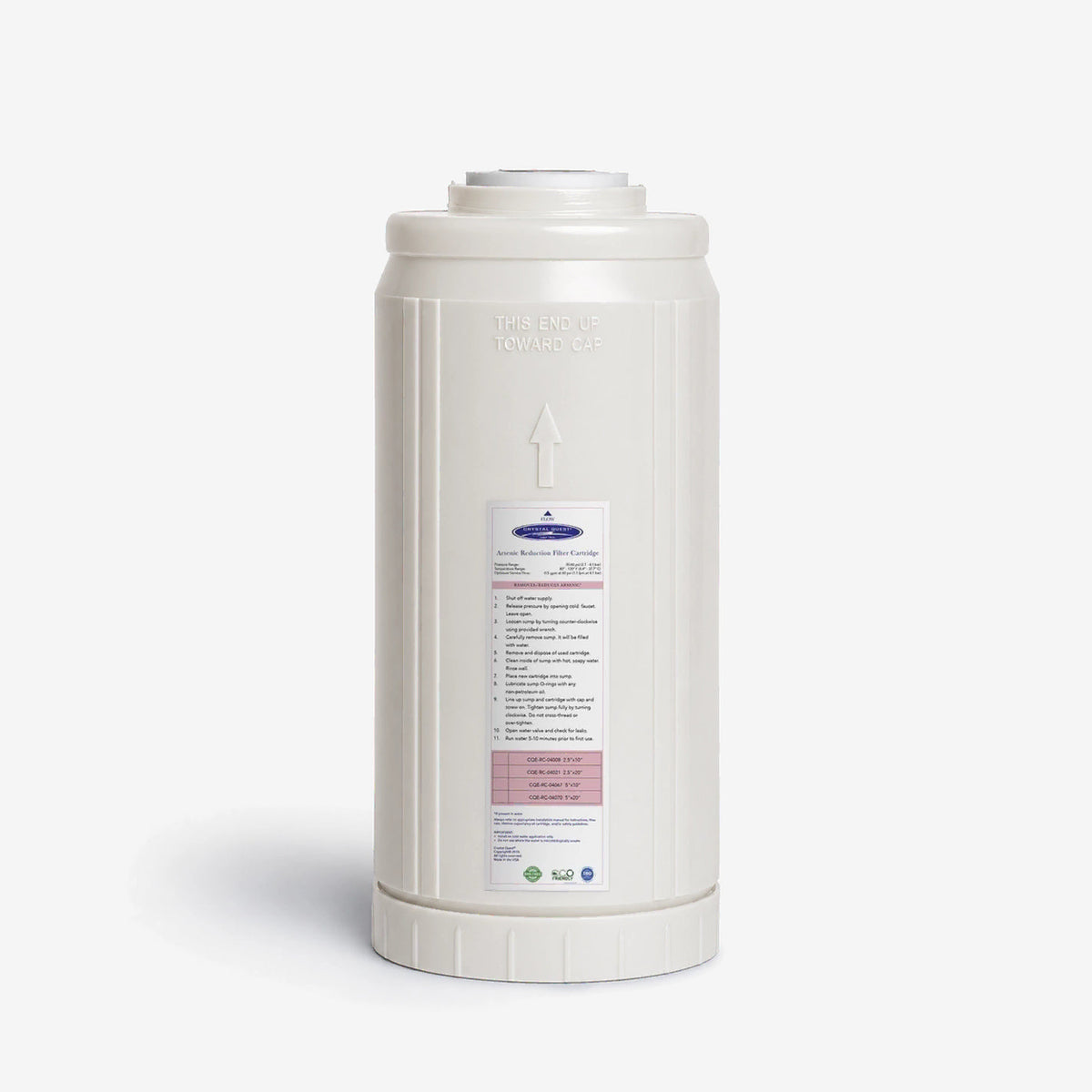 4-5/8” x 9-3/4” Arsenic Removal Filter Cartridge - Water Filter Cartridges - Crystal Quest®