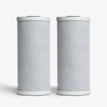 4-5/8" x 9-3/4" / Pack of 2 Coconut Based 5-Micron Carbon Block Filter Cartridge - Water Filter Cartridges - Crystal Quest®