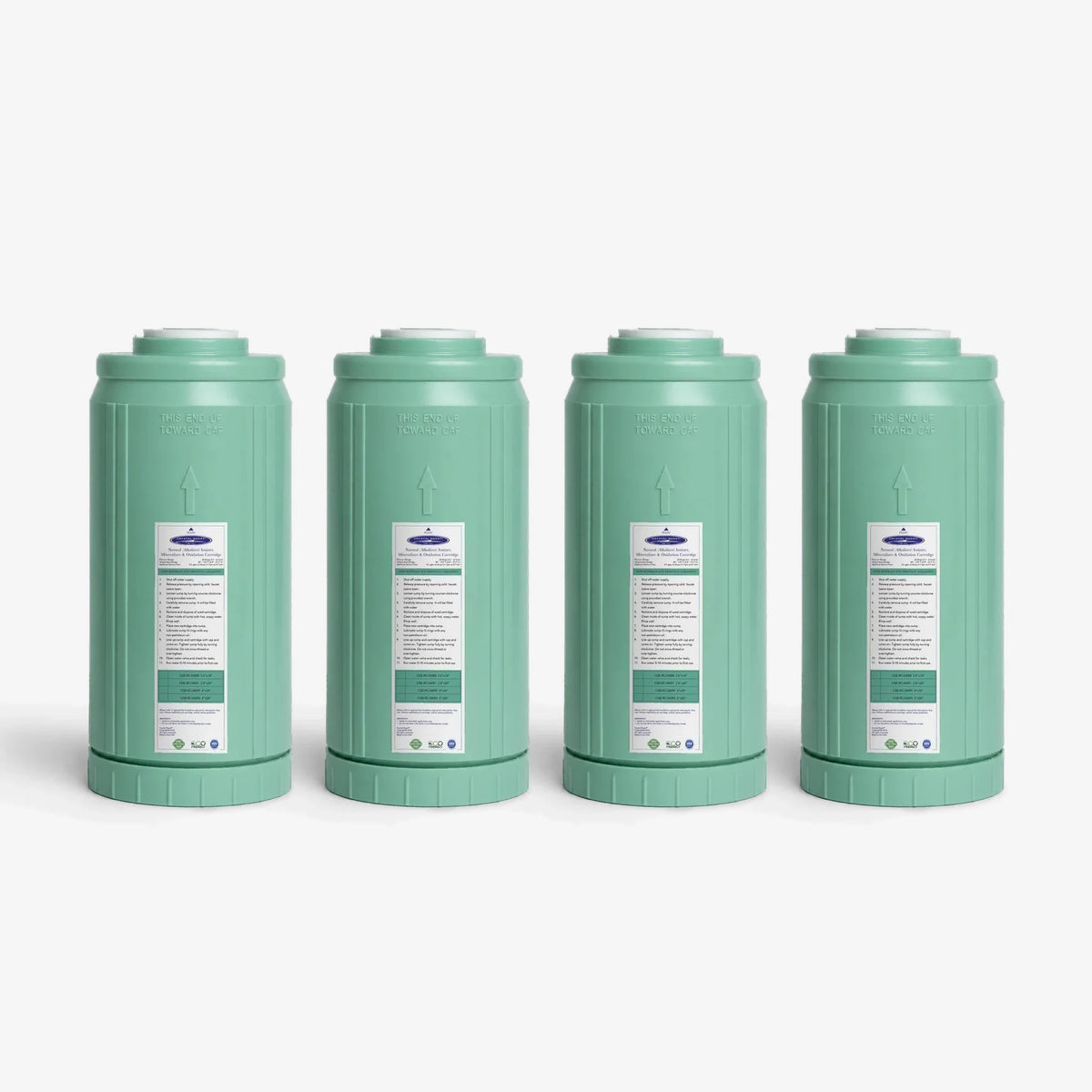 4-5/8” x 9-3/4” / Pack of 4 Alkalize/Ionizer, Mineralizer & Oxidation Cartridge - Water Filter Cartridges - Crystal Quest®