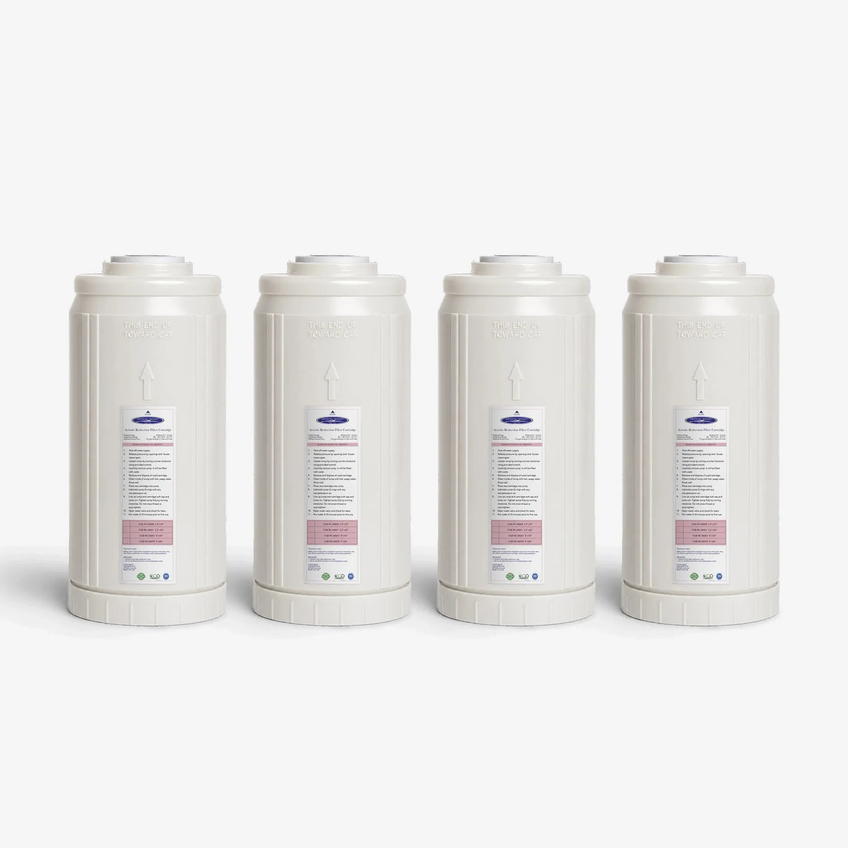 4-5/8” x 9-3/4” / Pack of 4 Arsenic Removal Filter Cartridge - Water Filter Cartridges - Crystal Quest®