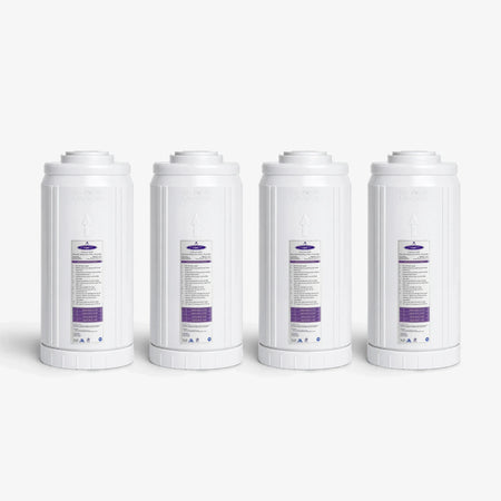 4-5/8” x 9-3/4” / Pack of 4 Calcium GAC Fluoride Reduction Filter Cartridge - Water Filter Cartridges - Crystal Quest®