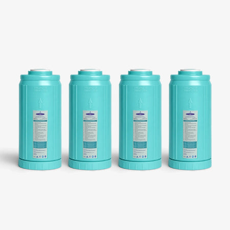 4-5/8” x 9-3/4” / Pack of 4 GAC Filter Cartridge (Coconut Shell Granular Activated Carbon) - Water Filter Cartridges - Crystal Quest®