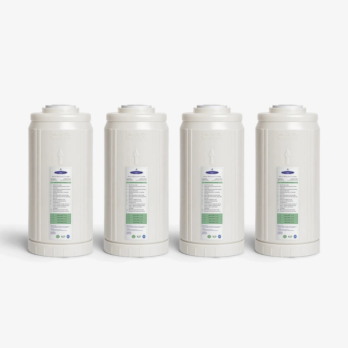 4-5/8” x 9-3/4” / Pack of 4 Nitrate Removal Filter Cartridge - Water Filter Cartridges - Crystal Quest®