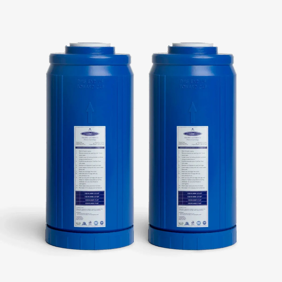 4-5/8" x 9-3/4" / SMART Ultimate / Pack of 2 SMART Filter Cartridge - Water Filter Cartridges - Crystal Quest®