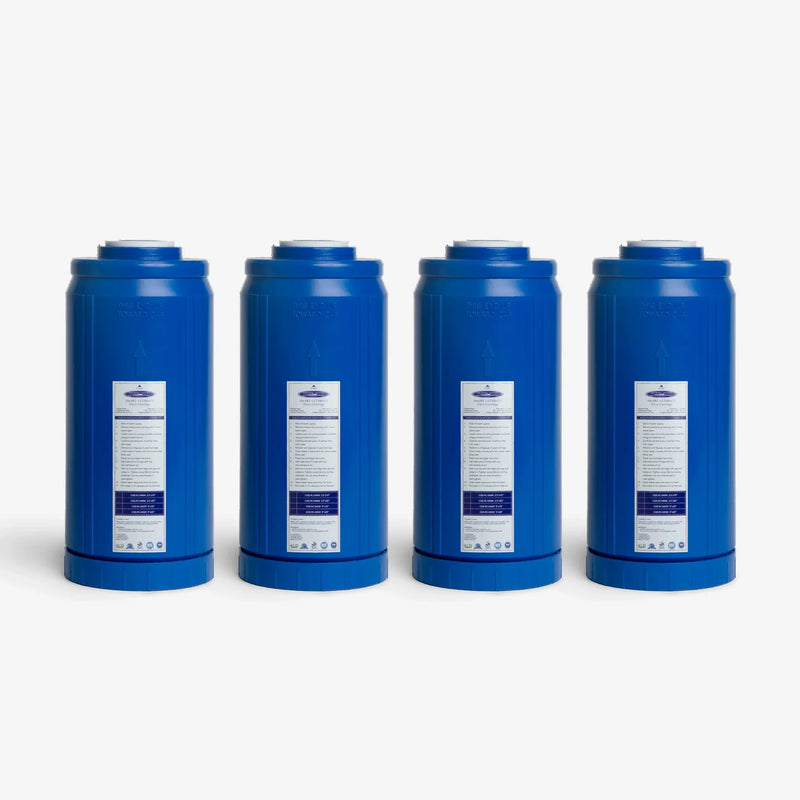 SMART Filter Cartridge, pack of four 4-5/8 x 9-3/4 inch blue cartridges, front view