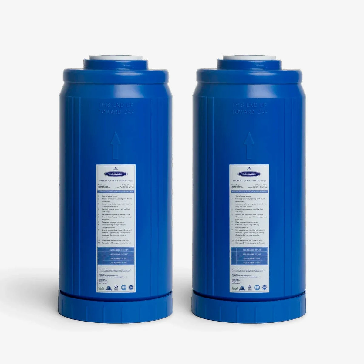 4-5/8" x 9-3/4" / SMART Ultra / Pack of 2 SMART Filter Cartridge - Water Filter Cartridges - Crystal Quest®