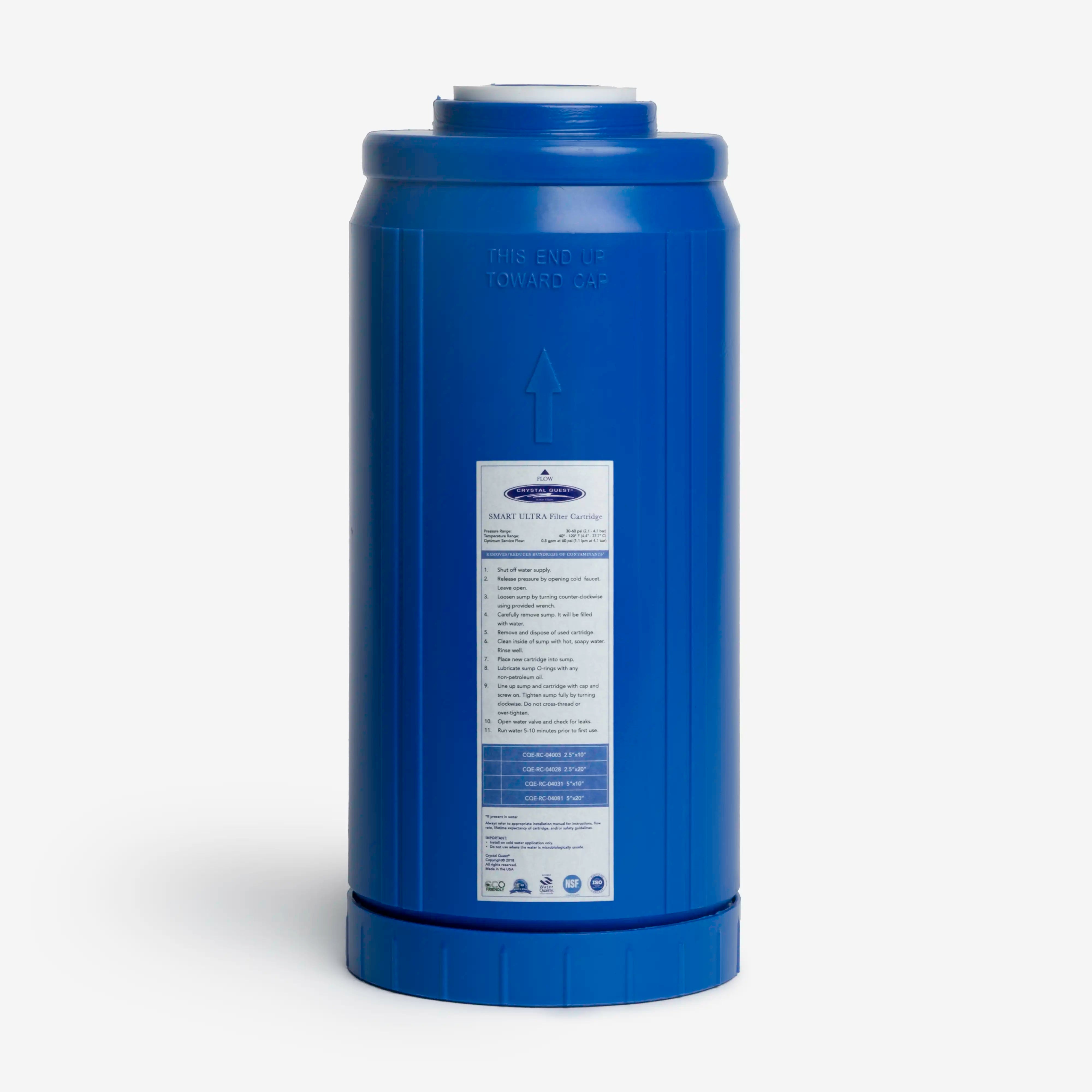 4-5/8" x 9-3/4" / SMART Ultra SMART Filter Cartridge - Water Filter Cartridges - Crystal Quest