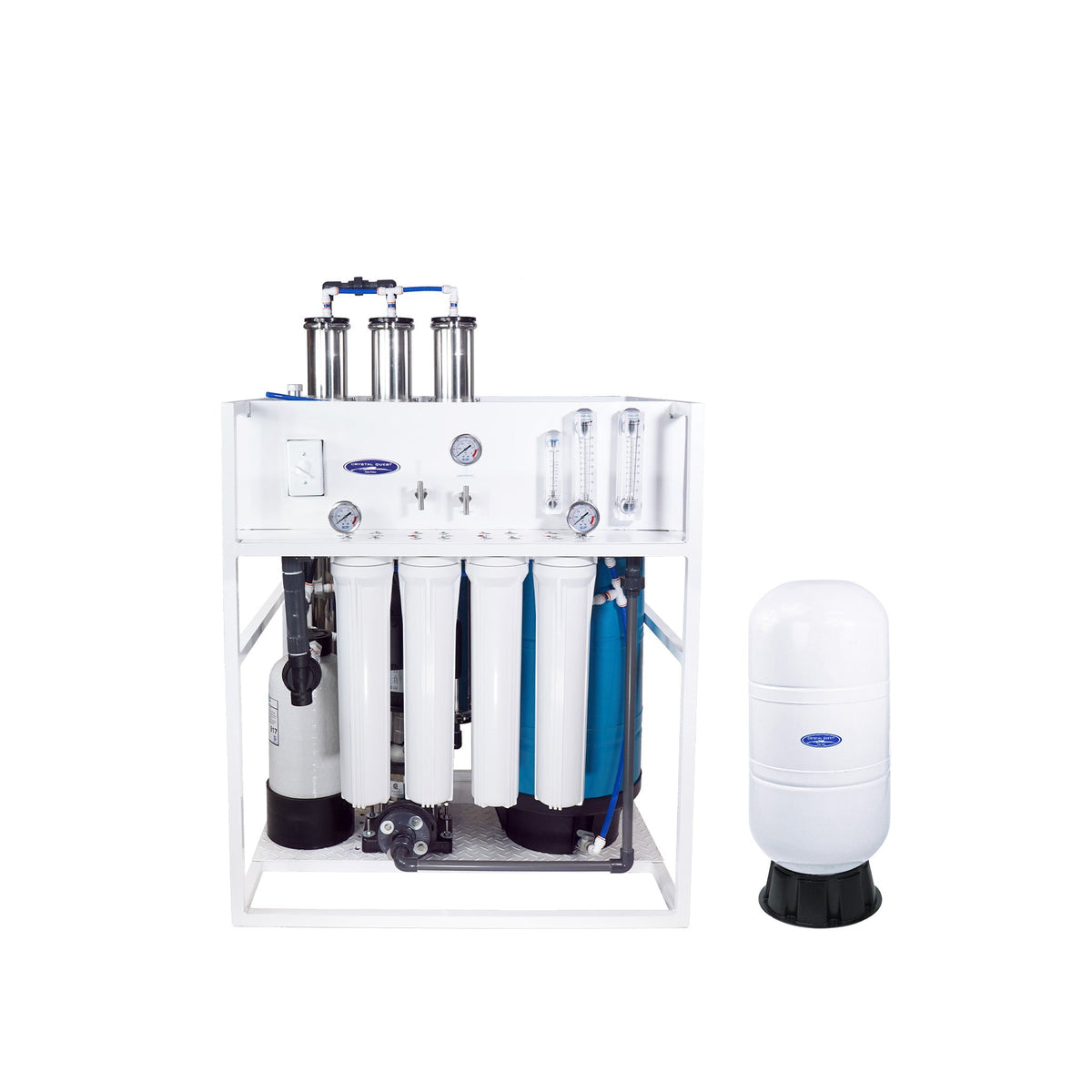 5,000 GPD / 20 GAL Bladder Tank Medical Mid-Flow Reverse Osmosis System (500-7000 GPD) - Commercial - Crystal Quest