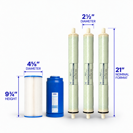 500-1000 GPD Whole House RO Filter Pack - Water Filter Cartridges - Crystal Quest®