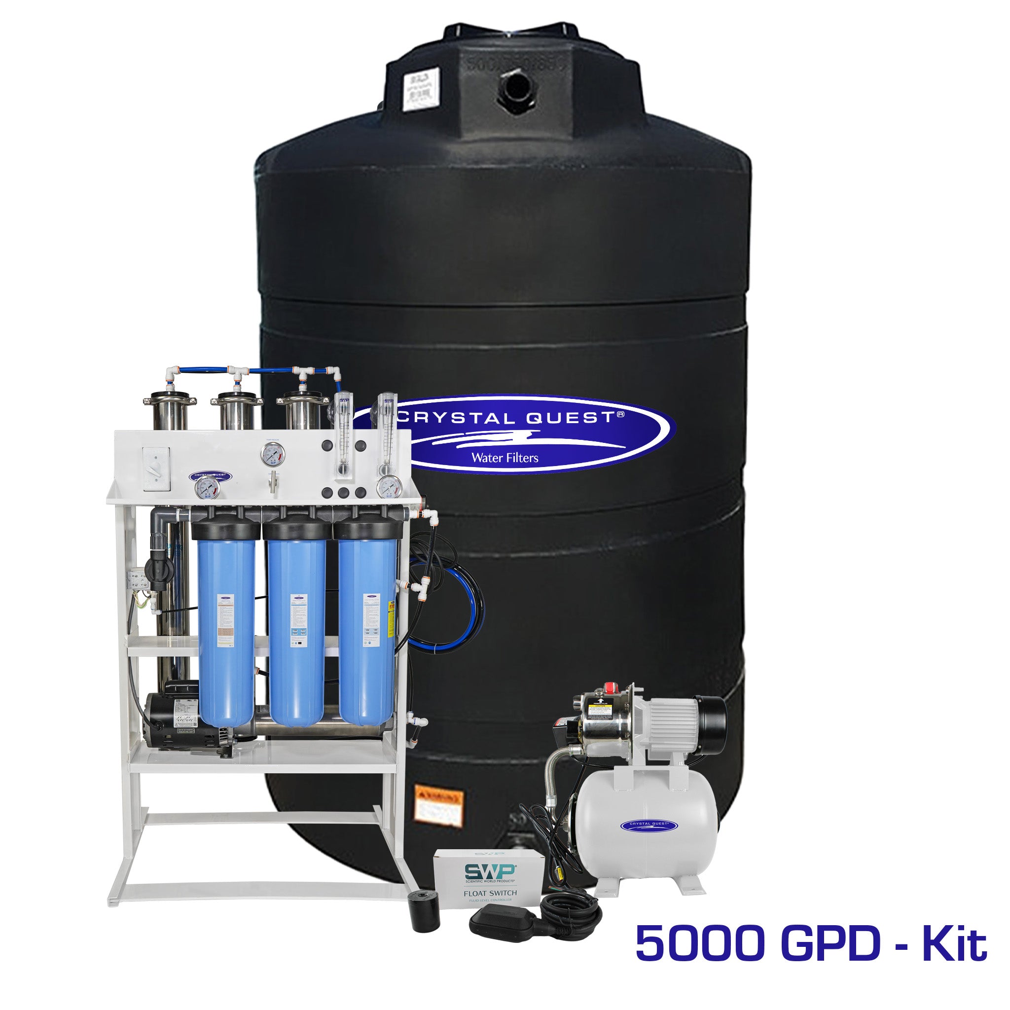 5000 GPD / Add Storage Tank Kit (550 Gal) Whole House Reverse Osmosis System - Reverse Osmosis System - Crystal Quest