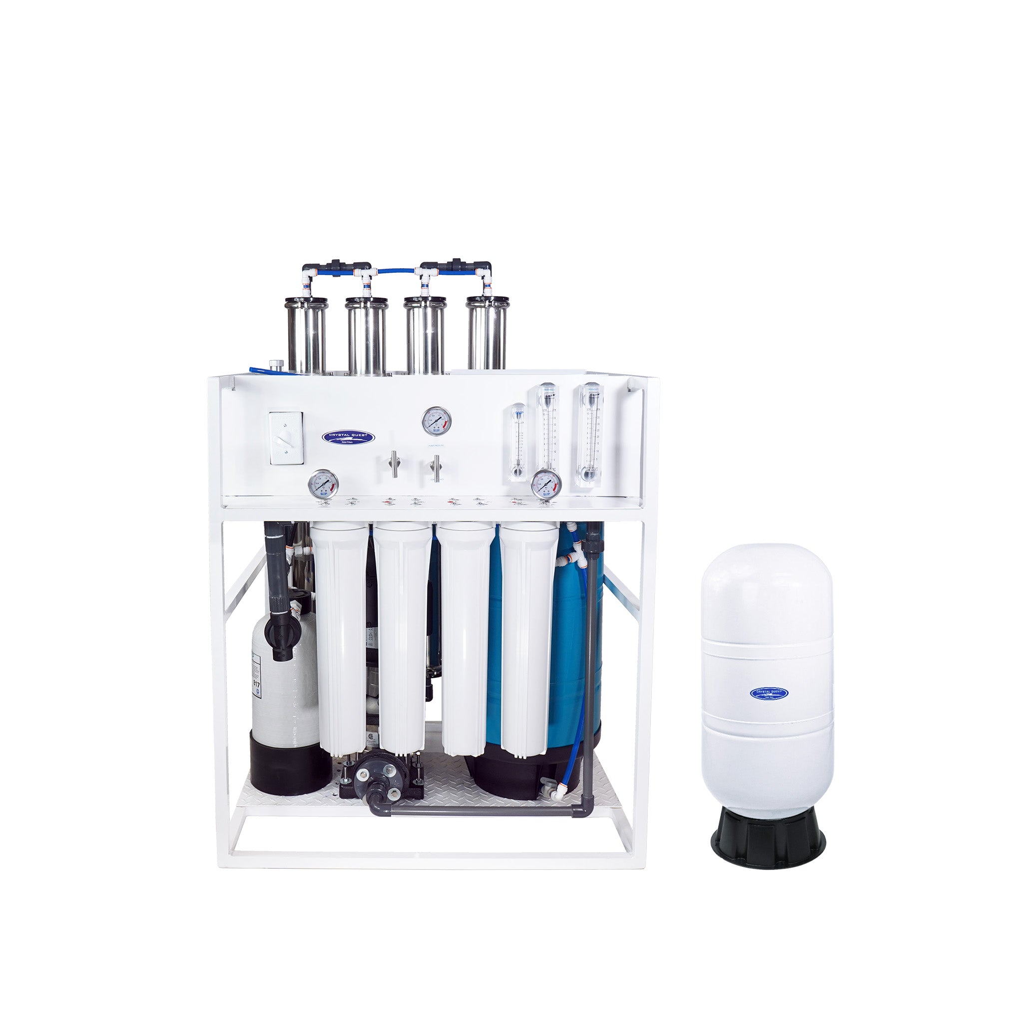 7,000 GPD / 20 GAL Bladder Tank Medical Mid-Flow Reverse Osmosis System (500-7000 GPD) - Commercial - Crystal Quest