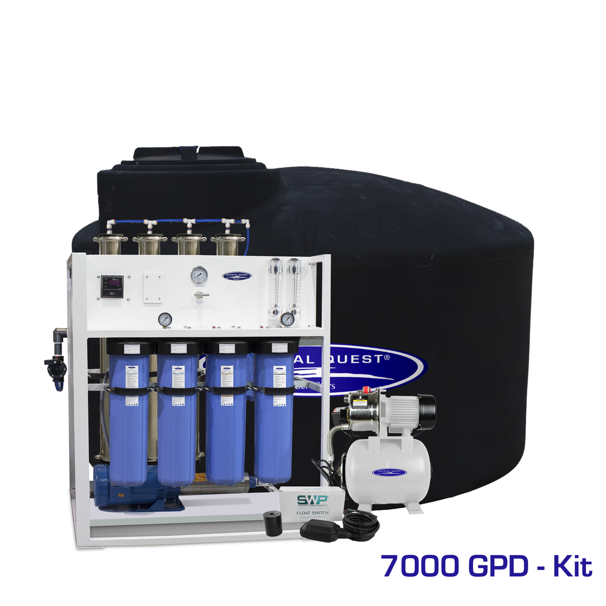 7,000 GPD / Add Storage Tank Kit (550 Gal) Commercial Mid-Flow Reverse Osmosis System (500-7000 GPD) - Commercial - Crystal Quest