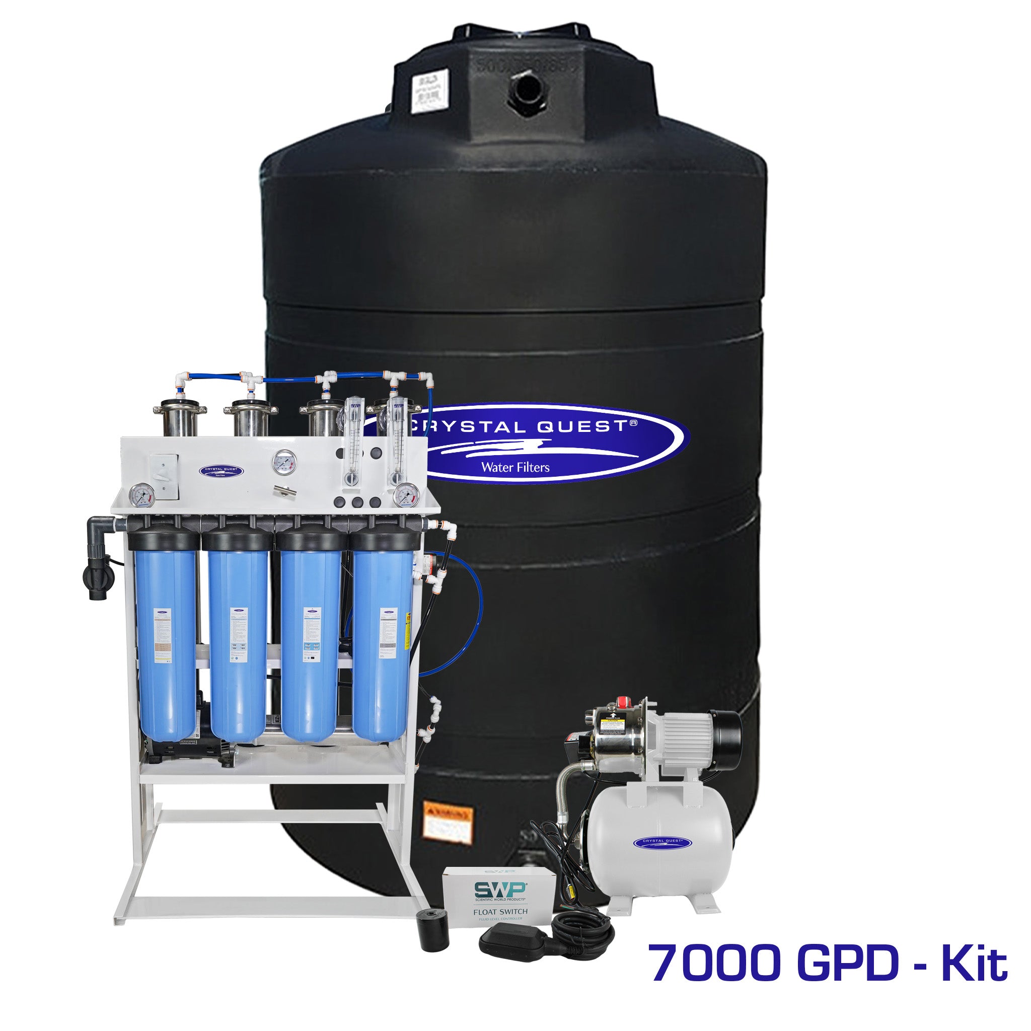 7000 GPD / Add Storage Tank Kit (550 Gal) Whole House Reverse Osmosis System - Reverse Osmosis System - Crystal Quest