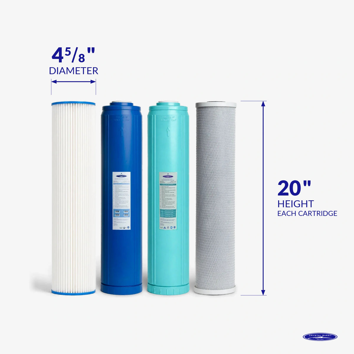 7000 GPD Whole House RO Filter Pack - Water Filter Cartridges - Crystal Quest®