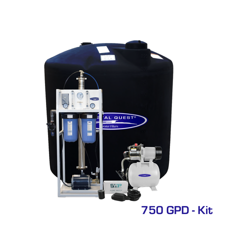750 GPD / Add Storage Tank Kit (220 Gal) Commercial Mid-Flow Reverse Osmosis System (500-7000 GPD) - Commercial - Crystal Quest