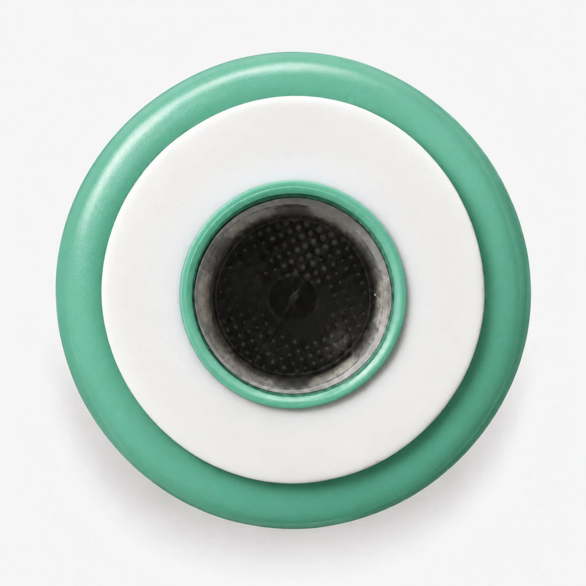 Alkalize/Ionizer, Mineralizer & Oxidation Cartridge, 2-7/8 inch size: top end seen straight on, white seal ring around the center port