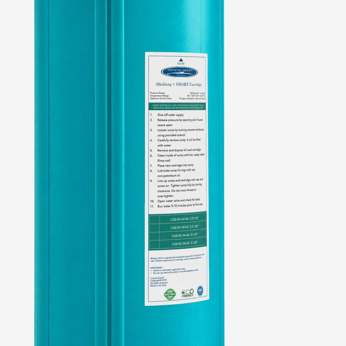 Alkalize/Ionizer, Mineralizer & Oxidation + SMART Filter Cartridge - Water Filter Cartridges - Crystal Quest®